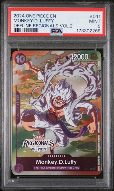 2024 One Piece Promo Offline Regionals Pack Volume 2 Monkey D. Luffy #P-041 PSA 9