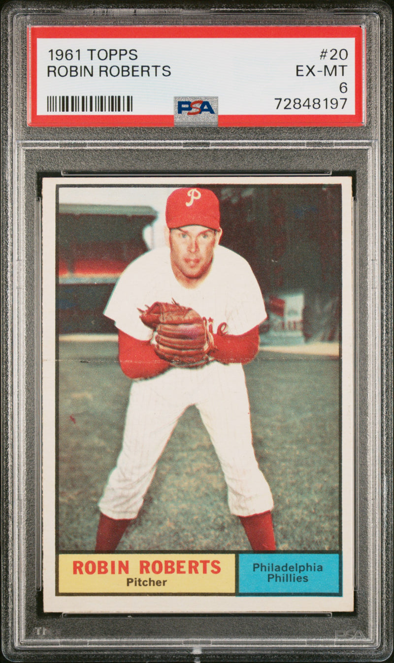 1961 Topps Robin Roberts #20 PSA 6