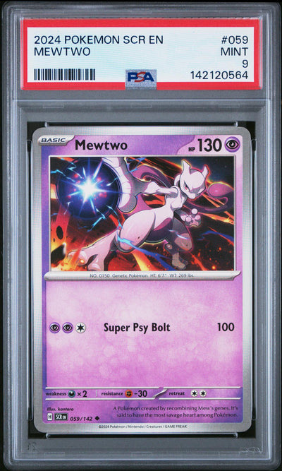 2024 Pokemon Stellar Crown Mewtwo #59 PSA 9