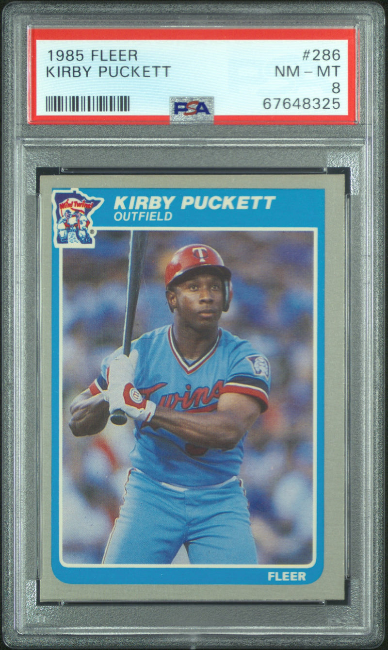1985 Fleer Kirby Puckett #286 PSA 8