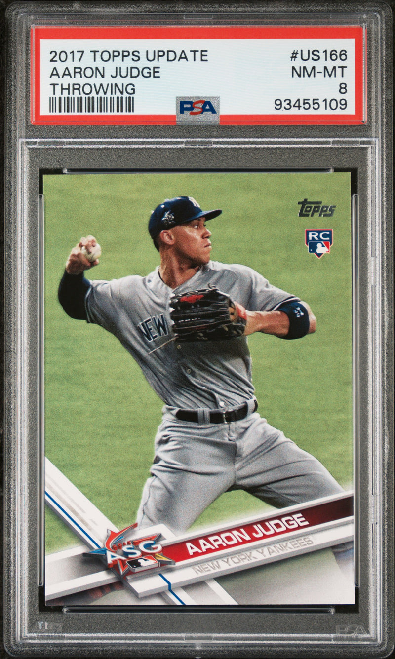 2017 Topps Update Throwing Aaron Judge #US166 PSA 8