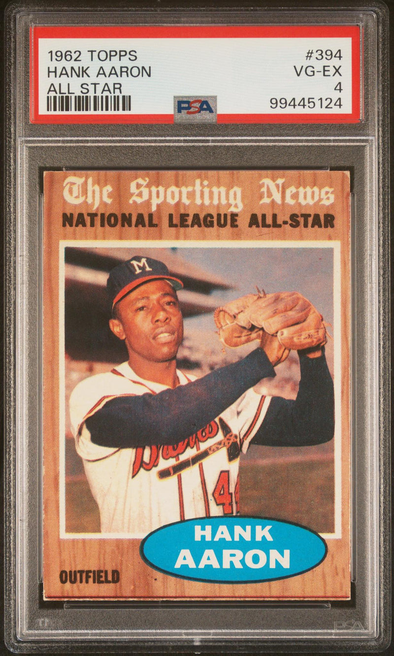 1962 Topps All Star Hank Aaron #394 PSA 4