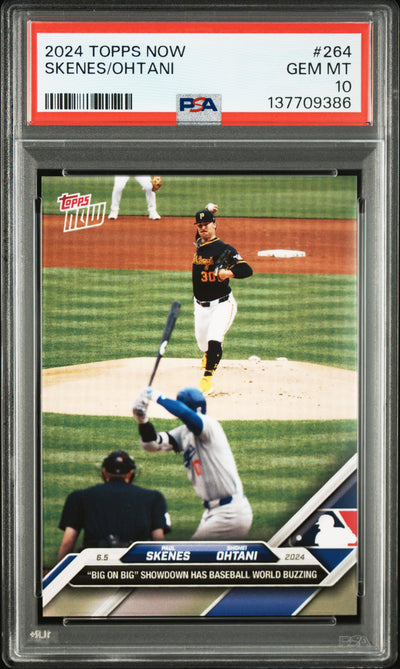2024 Topps Now Paul Skenes/Shohei Ohtani #264 /32201 PSA 10