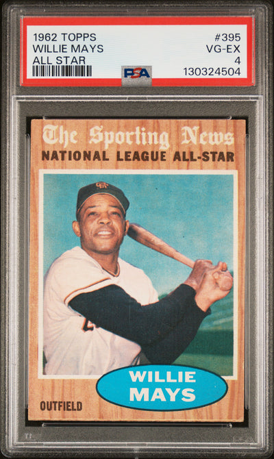 1962 Topps All Star Willie Mays #395 PSA 4