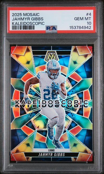 2025 Panini Mosaic Kaleidoscopic Jahmyr Gibbs #4 PSA 10