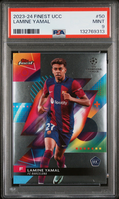 2023 Finest UEFA Club Competitions Lamine Yamal #50 PSA 9