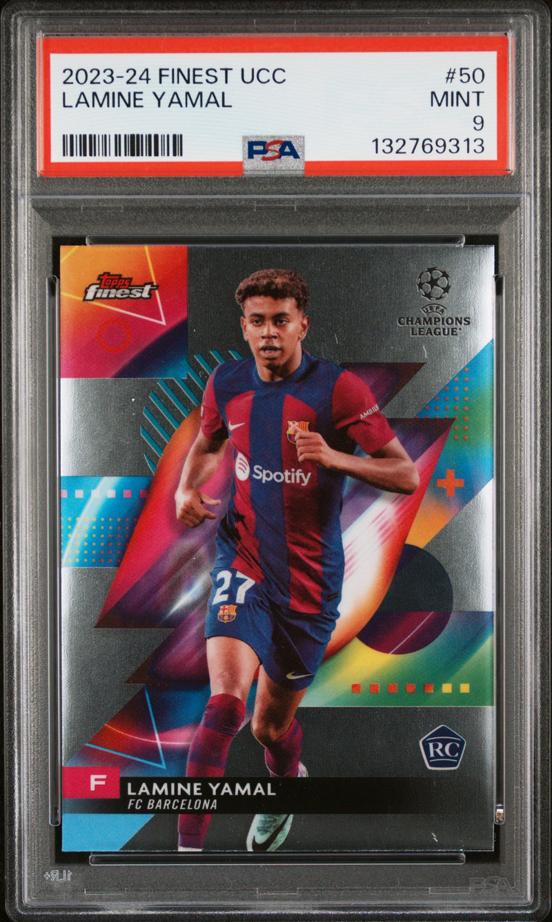 2023 Finest UEFA Club Competitions Lamine Yamal #50 PSA 9