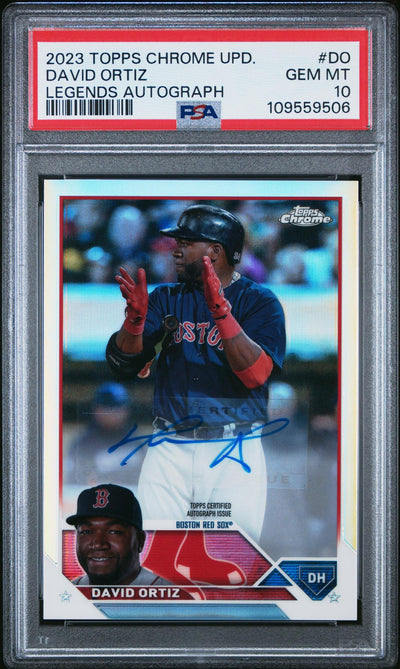 2023 Topps Chrome Update Chrome Legends Autograph David Ortiz #DO /50 PSA 10
