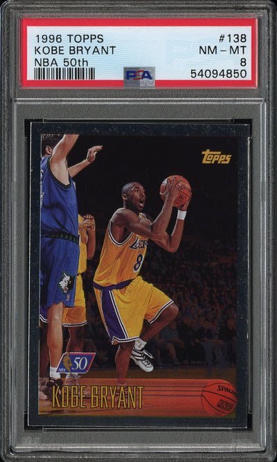 1996 Topps NBA 50th Kobe Bryant #138 PSA 8