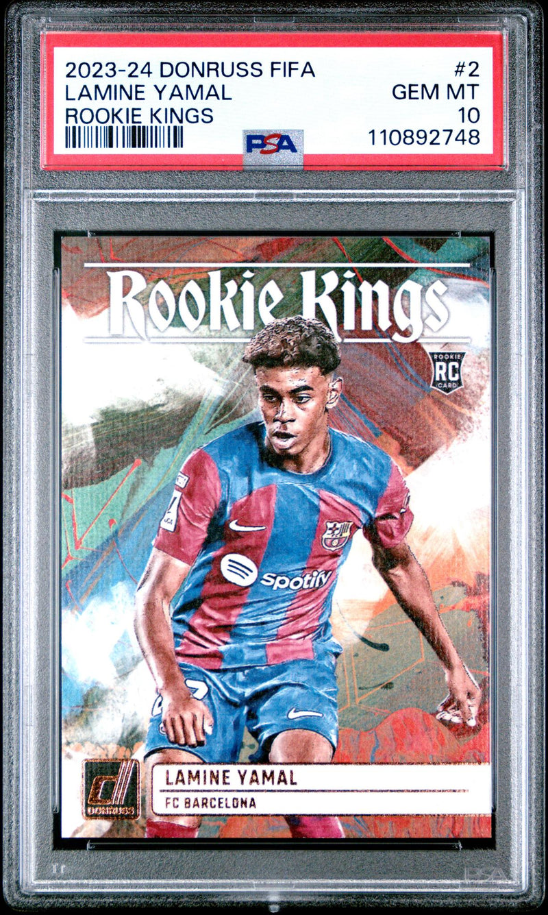 2023 Panini Donuss Fifa Rookie Kings Lamine Yamal #2 PSA 10