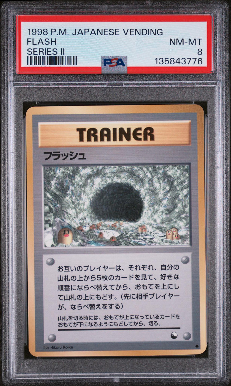 1998 Pokemon Vending Series 2 Flash PSA 8