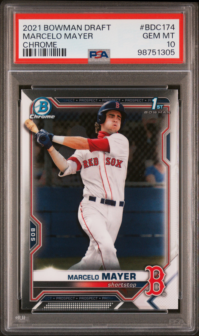 2021 Bowman Chrome Draft Marcelo Mayer #BDC174 PSA 10