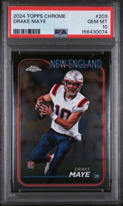 2024 Topps Chrome Drake Maye #203 PSA 10