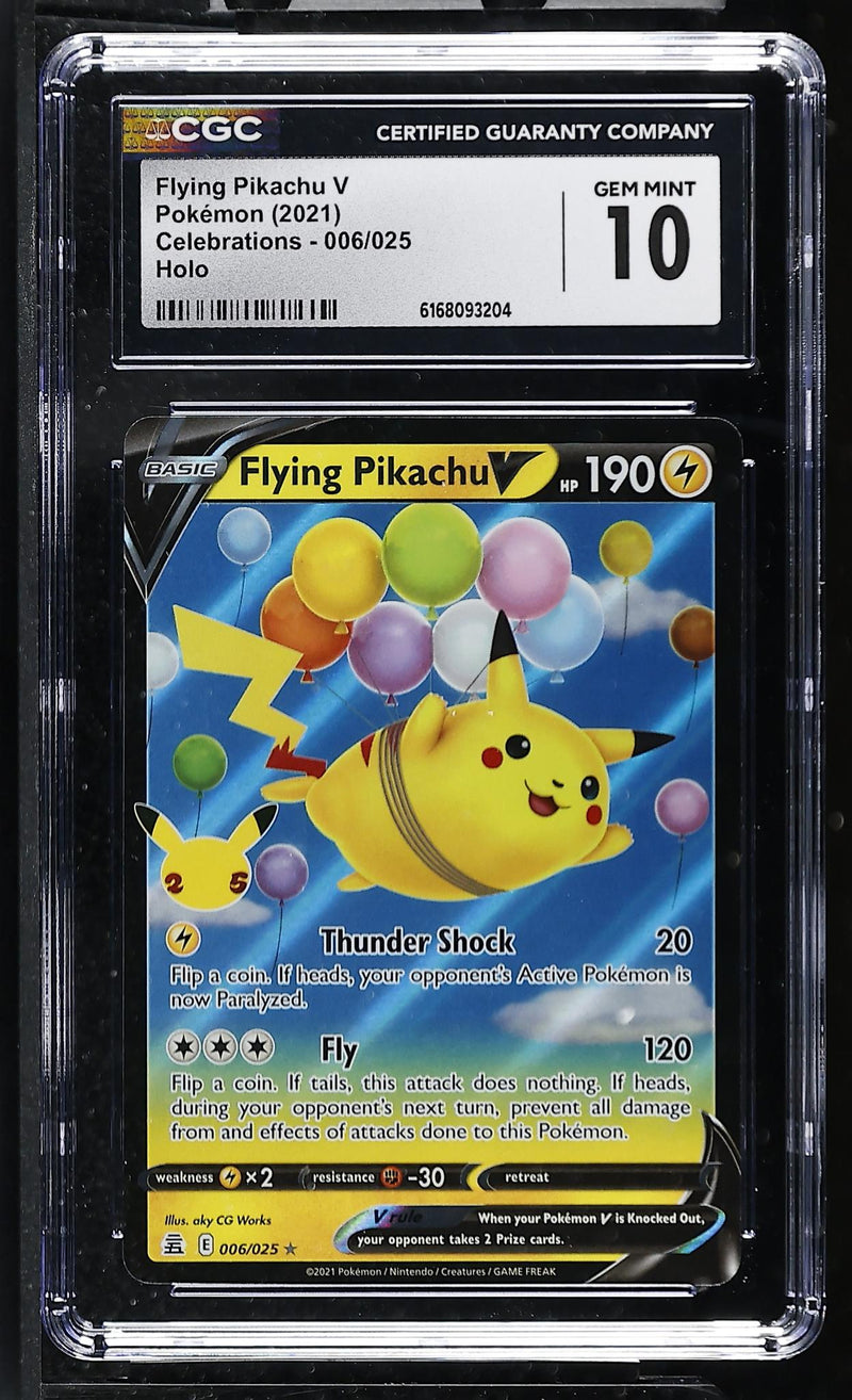 Pokémon Celebrations Flying Pikachu V #006/025 Holo CGC 10