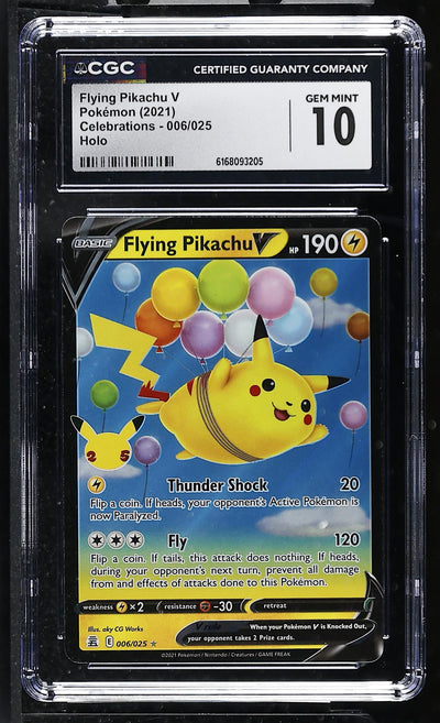 Pokémon Celebrations Flying Pikachu V #006/025 Holo CGC 10
