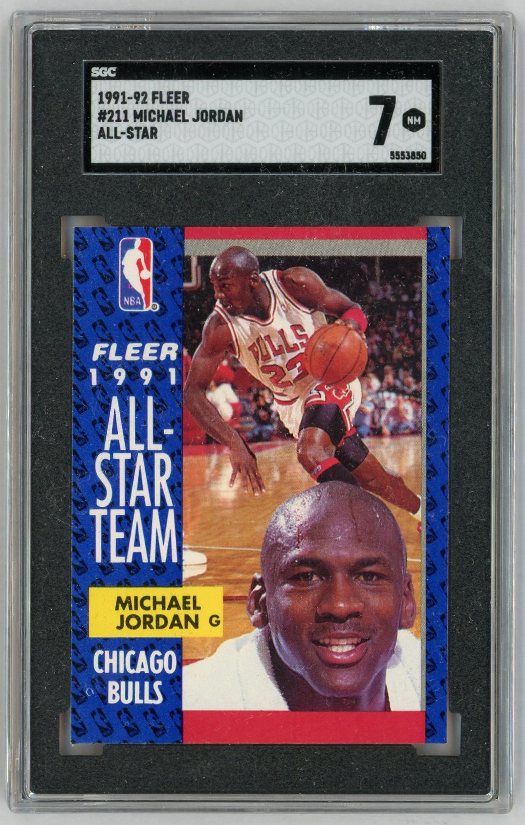 1991 Fleer #211 Michael Jordan All-Star SGC 7
