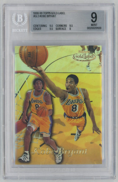 1998 Topps Gold Label Kobe Bryant #GL3 BGS 9