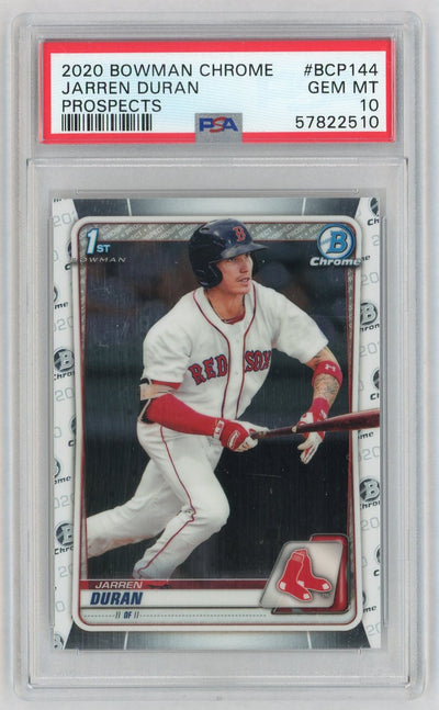 2020 Bowman Chrome Prospect Jarren Duran #BCP144 PSA 10