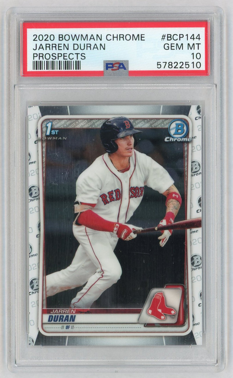 2020 Bowman Chrome Prospect Jarren Duran #BCP144 PSA 10