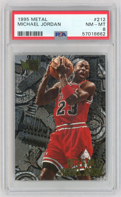 1995 Fleer Metal Nuts and Bolts Michael Jordan #212 PSA 8