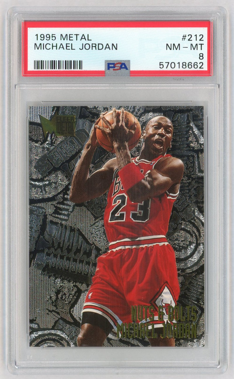 1995 Fleer Metal Nuts and Bolts Michael Jordan #212 PSA 8