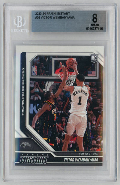 2023 Panini Instant Victor Wembanyama #26 /10018 BGS 8