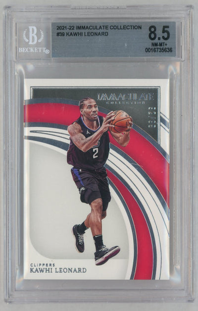 2021 Immaculate Collection Kawhi Leonard #39 /99 /75 BGS 8.5