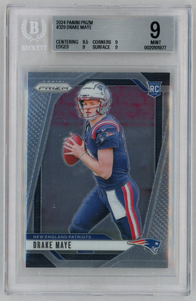 2024 Panini Prizm Drake Maye #329 BGS 9