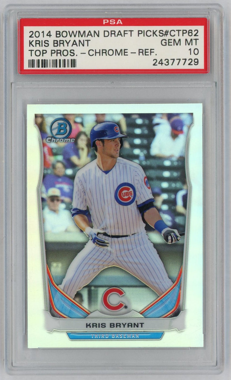 2014 Bowman Chrome Draft Top Prospects Refractor Kris Bryant #CTP62 PSA 10