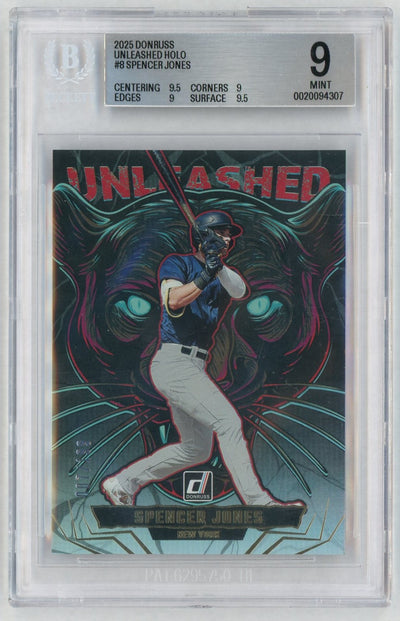 2025 Donruss Unleashed Holo Spencer Jones #8 /199 BGS 9
