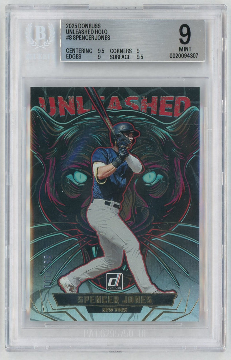 2025 Donruss Unleashed Holo Spencer Jones #8 /199 BGS 9
