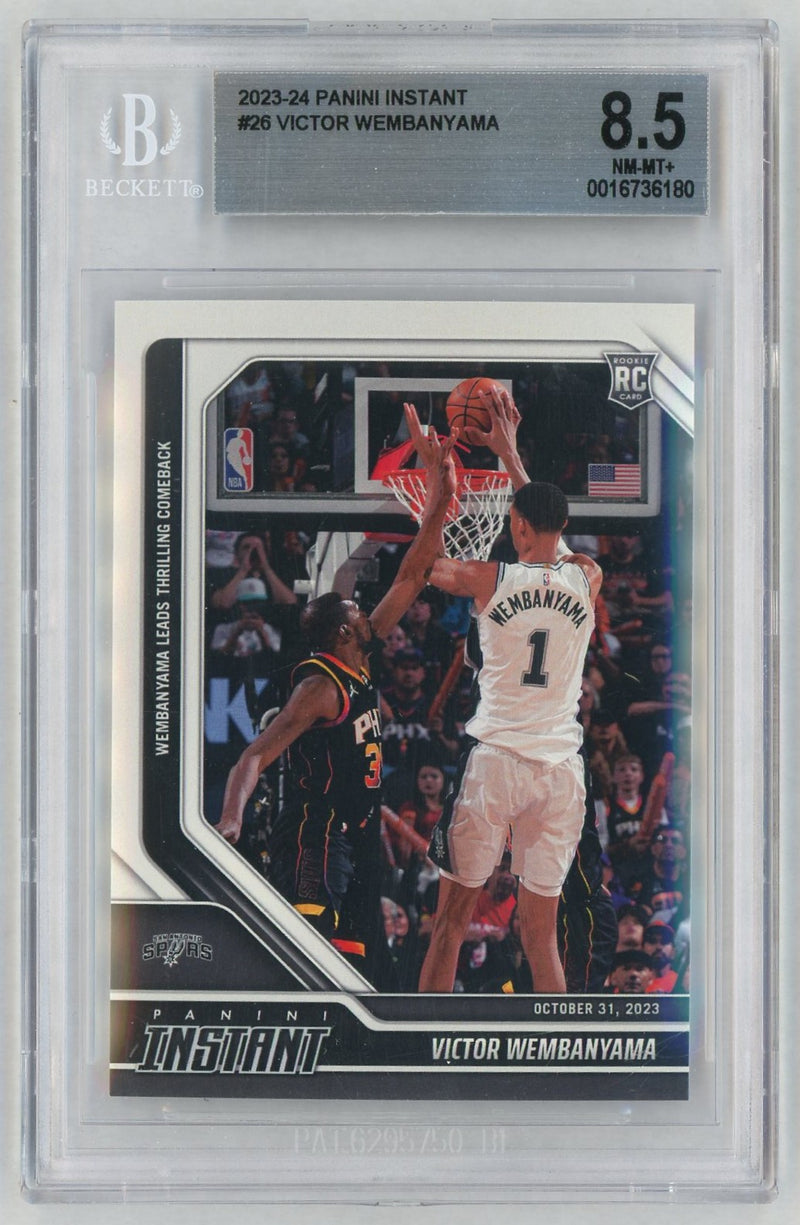 2023 Panini Instant Victor Wembanyama #26 /10018 BGS 8.5