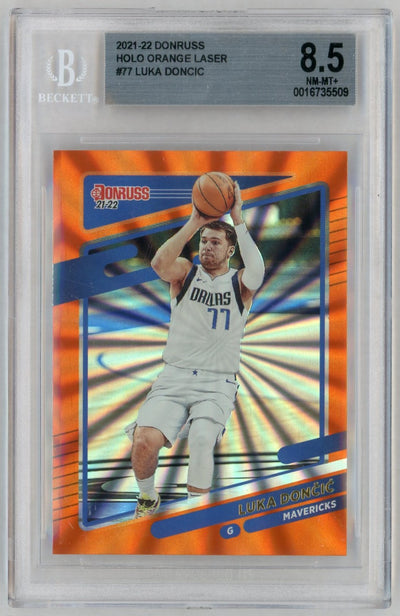 2021 Donruss Holo Orange Laser Luka Doncic #77 BGS 8.5