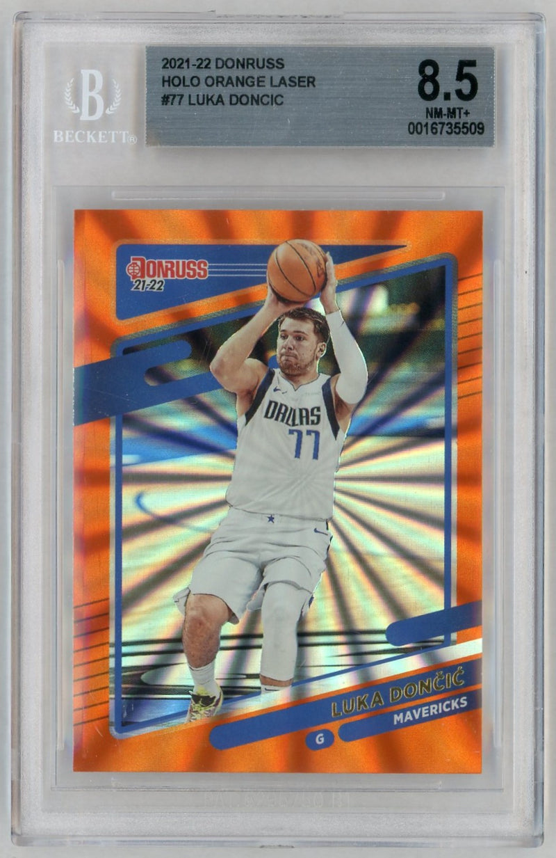 2021 Donruss Holo Orange Laser Luka Doncic #77 BGS 8.5