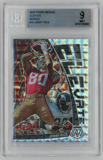 2023 Panini Mosaic Elevate Mosaic Jerry Rice #16 BGS 9