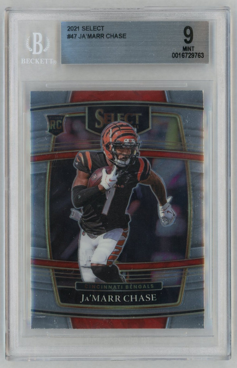 2021 Panini Select Ja'Marr Chase #47 BGS 9