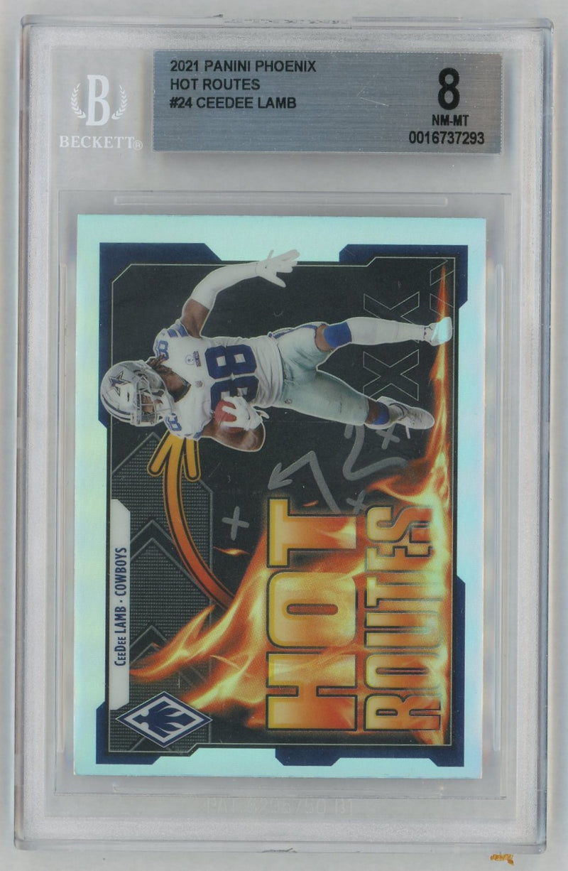 2021 Panini Phoenix Hot Routes Ceedee Lamb #24 BGS 8