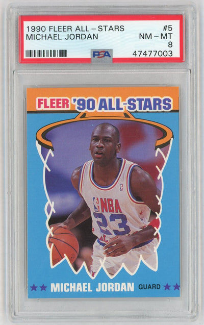 1990 Fleer All-Stars Michael Jordan #5 PSA 8