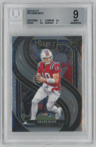 2024 Panini Select Premier Level Drake Maye #113 BGS 9