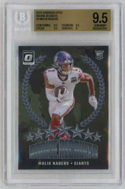 2024 Panini Donruss Optic Malik Nabers #3 BGS 9.5