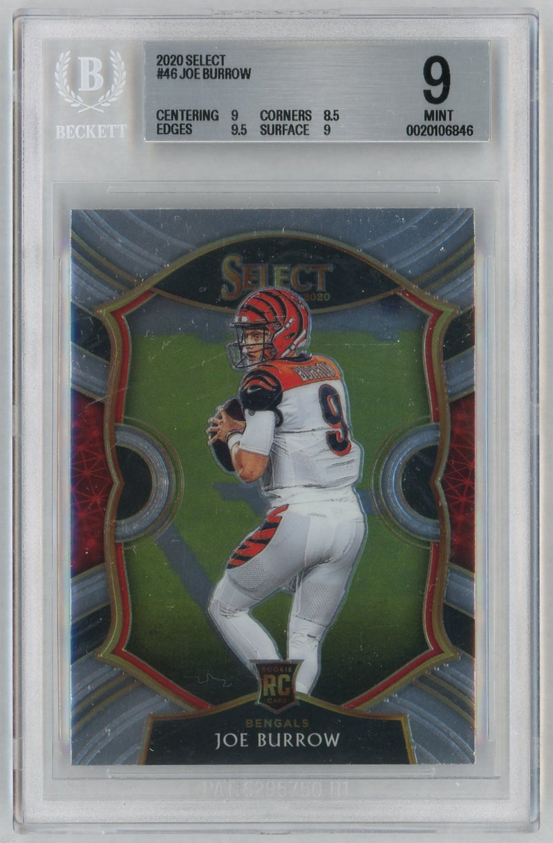 2020 Panini Select Concourse Joe Burrow #46 BGS 9