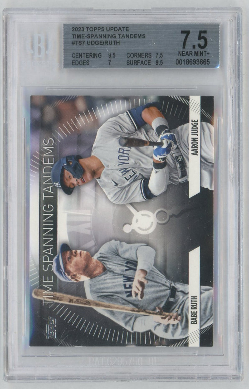 2023 Topps Update Aaron Judge/Babe Ruth #TS-7 /50 BGS 7.5