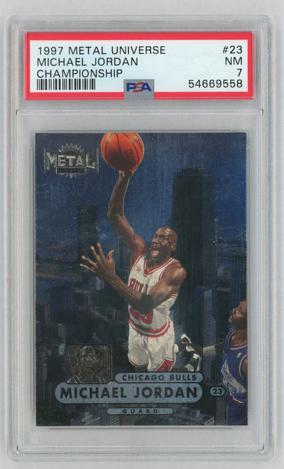 1997 Metal Universe Championship Michael Jordan #23 PSA 7