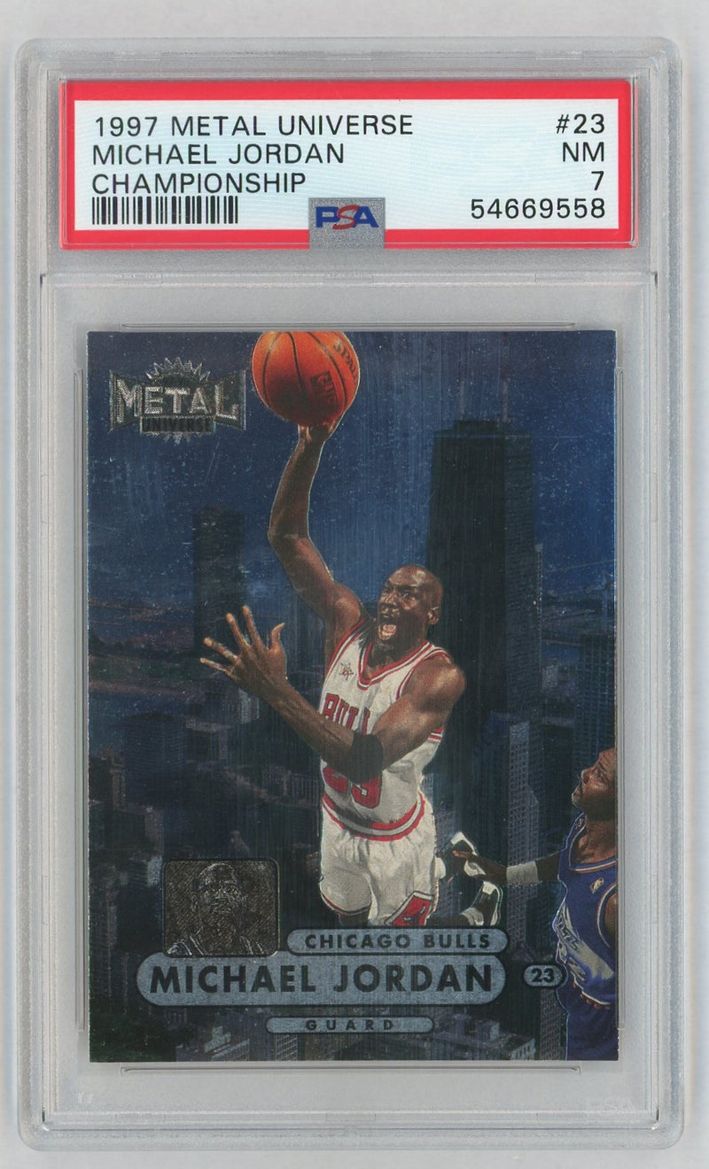 1997 Metal Universe Championship Michael Jordan #23 PSA 7