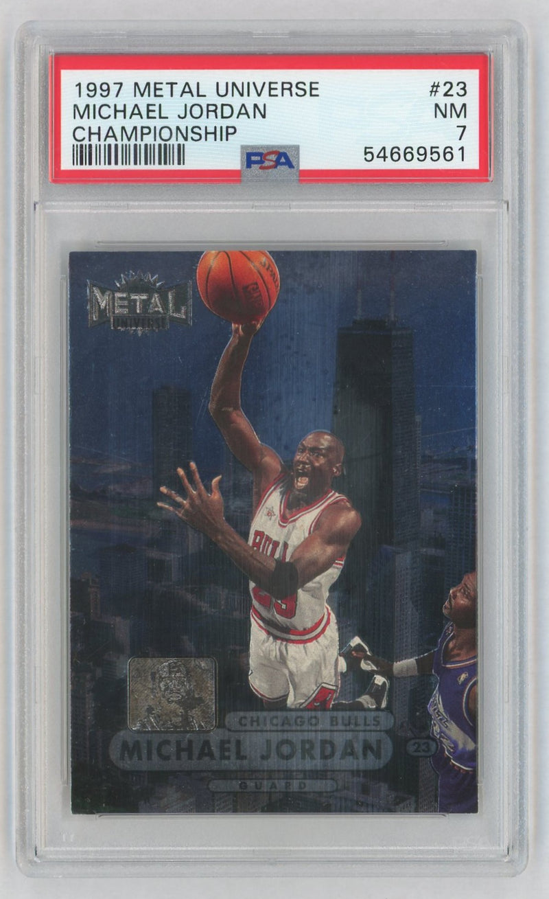 1997 Metal Universe Championship Michael Jordan #23 PSA 7