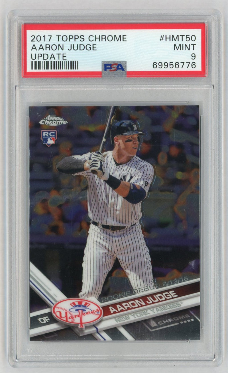 2017 Topps Chrome Update Aaron Judge #HMT50 PSA 9