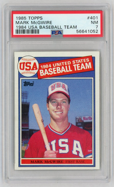 1985 Topps '84 USA Baseball Team Mark Mcgwire #401 PSA 7