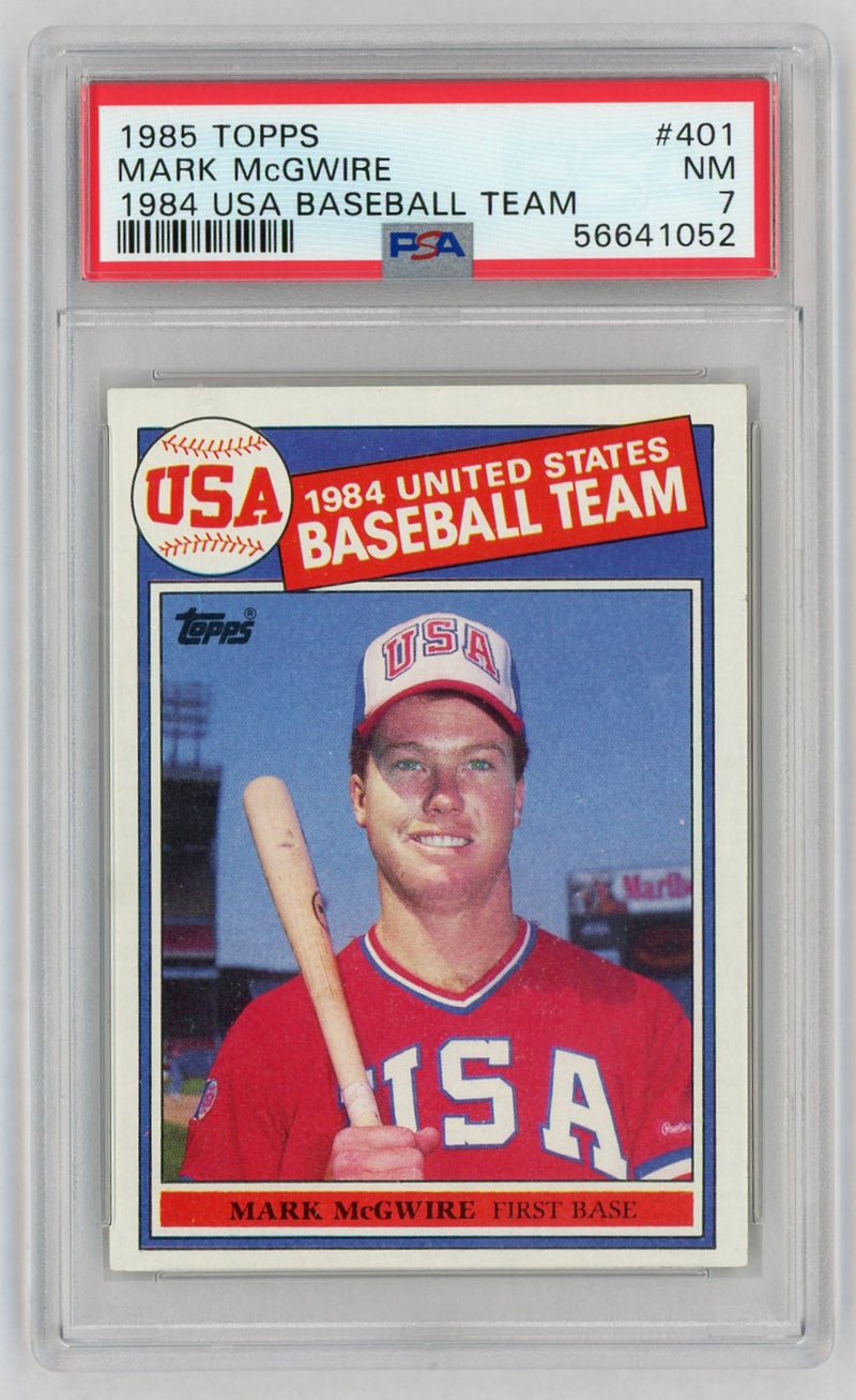 1985 Topps '84 USA Baseball Team Mark Mcgwire #401 PSA 7