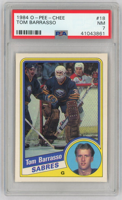 1984 O-Pee-Chee Tom Barrasso #18 PSA 7