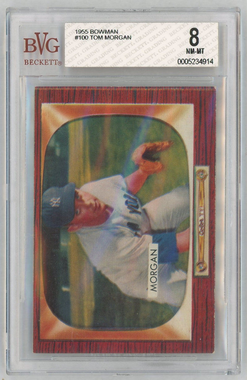 1955 Bowman Tom Morgan #100 BGS 8